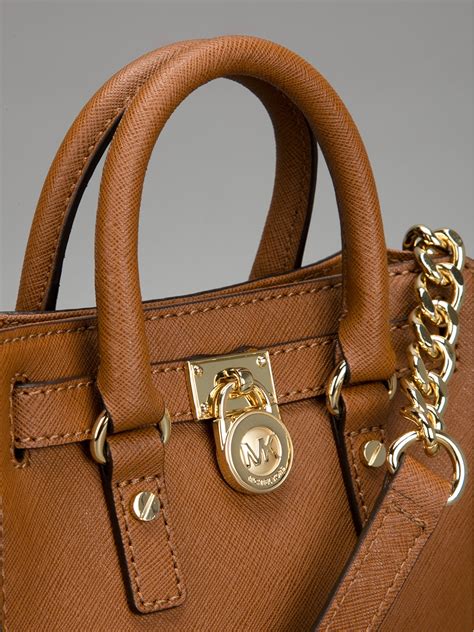 michael kors hemington brown gold bag|michael kors hamilton.